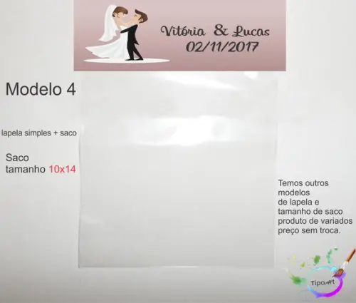 Lapela(simples) e Saco 10x14-casal