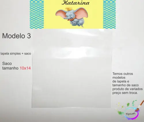 Lapela(simples) e Saco 10x14-dumbo