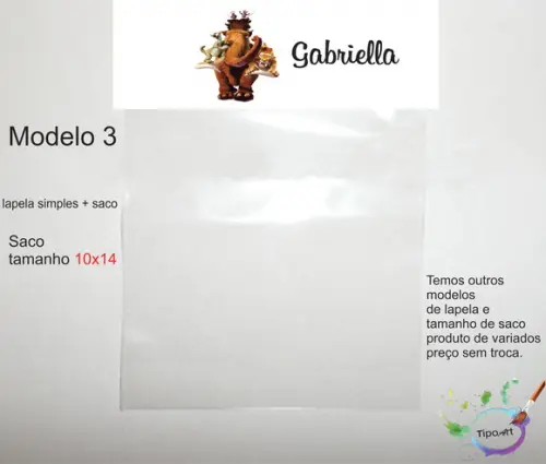 Lapela(simples) e Saco 10x14-era do Gelo