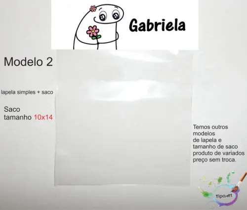 Lapela(simples) e Saco 10x14-flork
