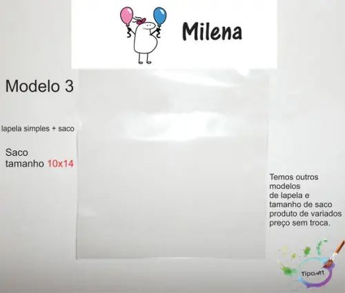 Lapela(simples) e Saco 10x14-flork