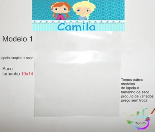 Lapela(simples) e Saco 10x14-frozen