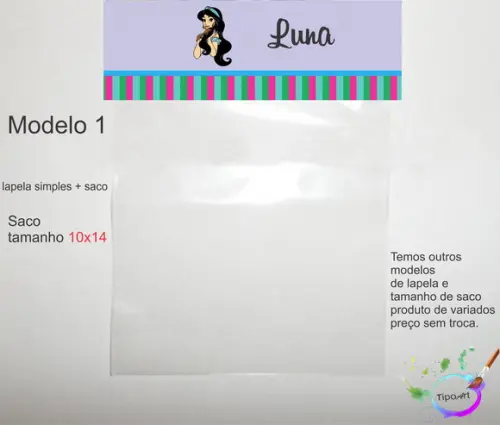 Lapela(simples) e Saco 10x14-jasmine