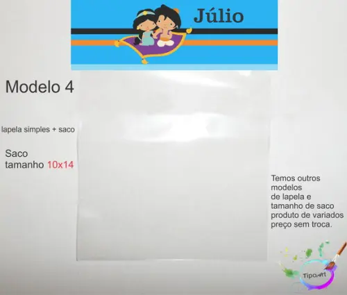 Lapela(simples) e Saco 10x14-jasmine