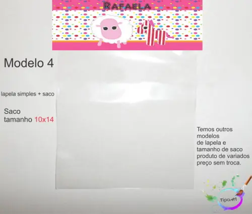 Lapela(simples) e Saco 10x14-lalaloopsy