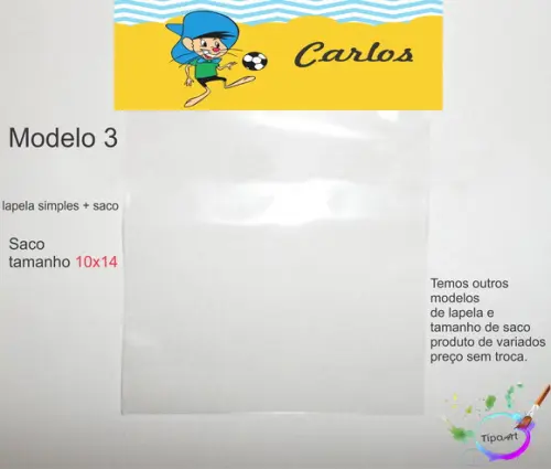 Lapela(simples) e Saco 10x14-ligeirinho