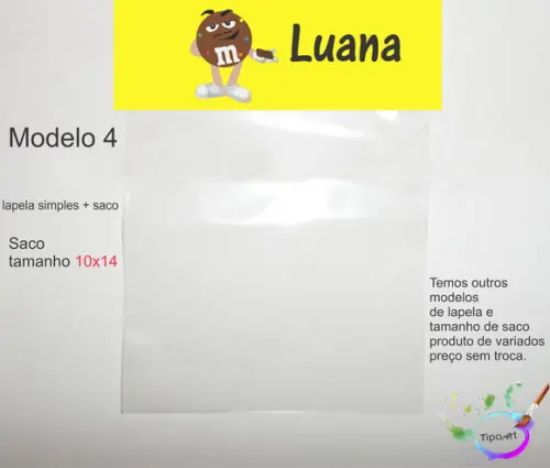 Lapela(simples) e Saco 10x14-m&m