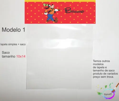 Lapela(simples) e Saco 10x14-pateta