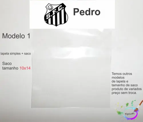 Lapela(simples) e Saco 10x14-peixe