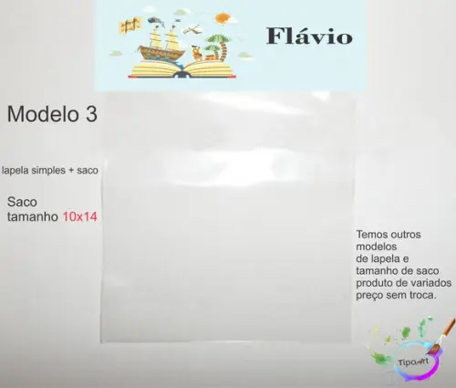 Lapela(simples) e Saco 10x14-piranta