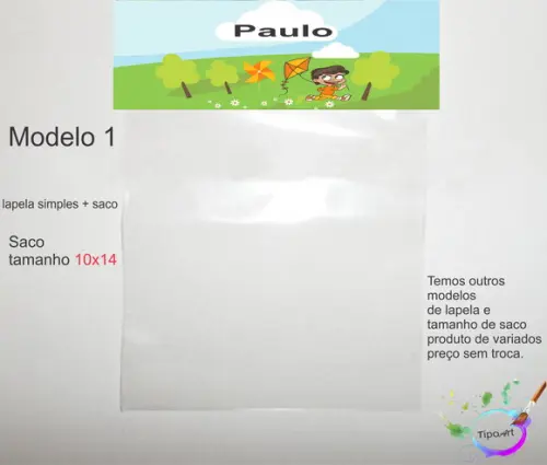 Lapela(simples) e Saco 10x14-pipa e Catavento