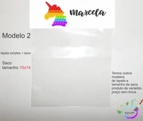 Lapela(simples) e Saco 10x14-pop Fidget