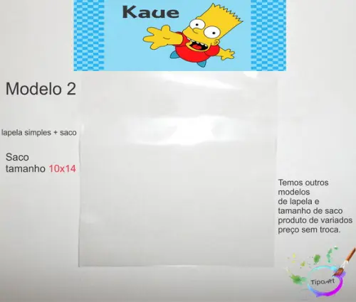 Lapela(simples) e Saco 10x14-simpson