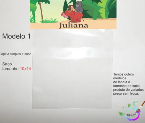 Lapela(simples) e Saco 10x14-tarzan