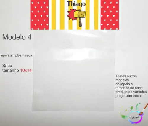 Lapela(simples) e Saco 10x14-thor