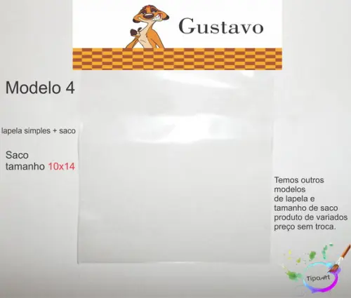 Lapela(simples) e Saco 10x14-timão