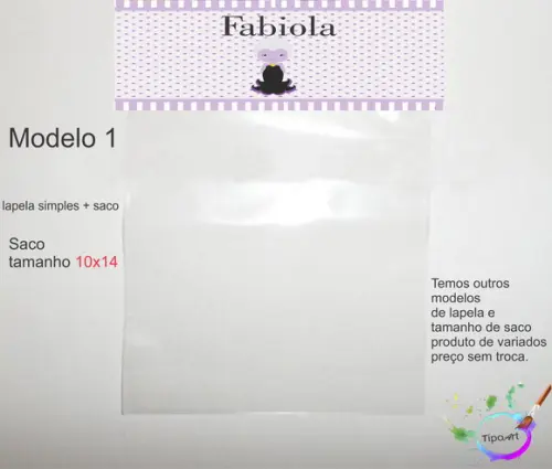 Lapela(simples) e Saco 10x14-vilões
