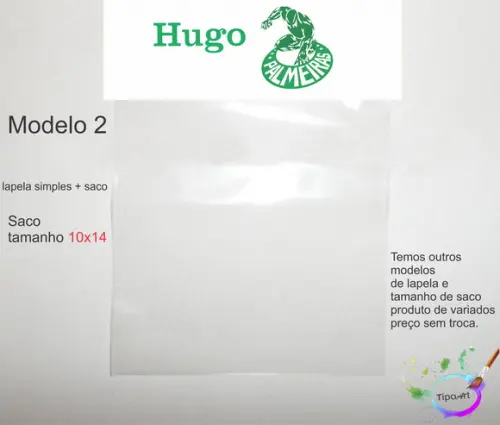 Lapela(simples) e Saco 10x14-verdão