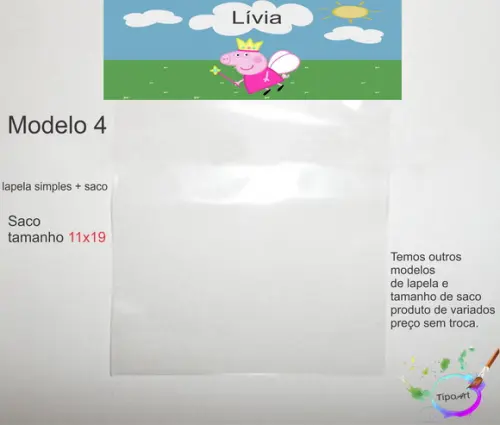 Lapela(simples) e Saco 11x19