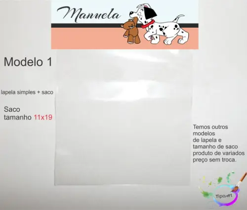 Lapela(simples) e Saco 11x19-101 Dalmatas