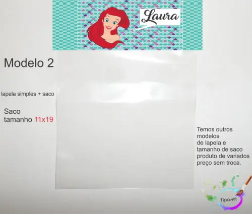 Lapela(simples) e Saco 11x19-ariel