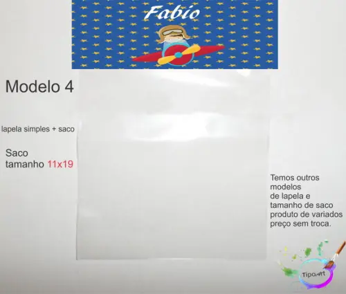 Lapela(simples) e Saco 11x19-aviador