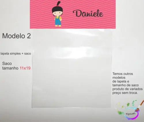 Lapela(simples) e Saco 11x19-boo