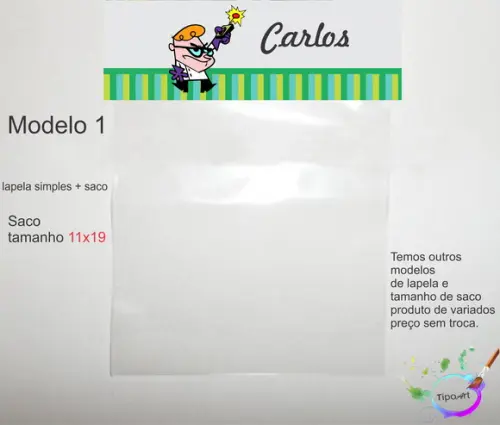 Lapela(simples) e Saco 11x19-dexter