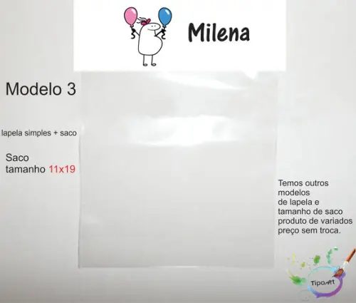 Lapela(simples) e Saco 11x19-flork