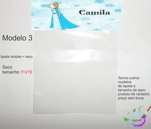 Lapela(simples) e Saco 11x19-frozen