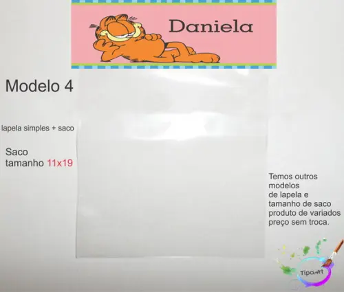 Lapela(simples) e Saco 11x19-garfield