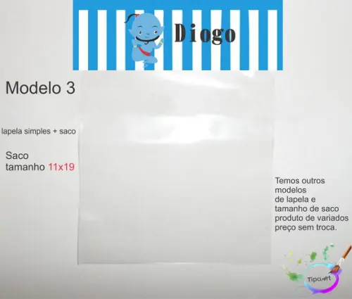 Lapela(simples) e Saco 11x19-genio