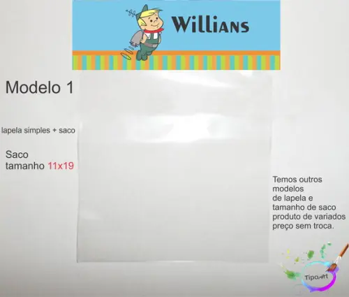 Lapela(simples) e Saco 11x19-jetsons