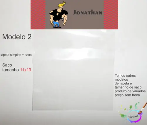 Lapela(simples) e Saco 11x19-johnny Bravo