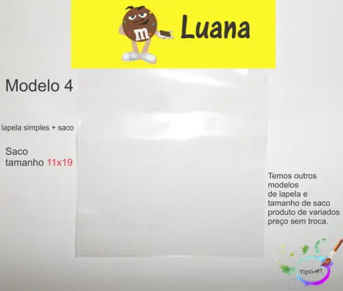 Lapela(simples) e Saco 11x19-m&m