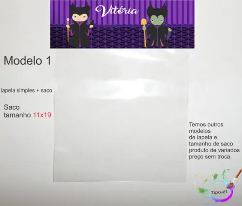 Lapela(simples) e Saco 11x19-malevola
