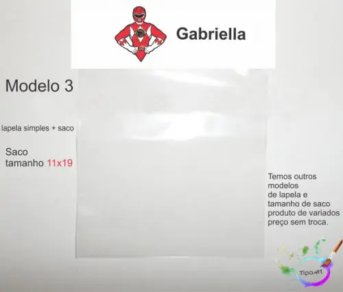 Lapela(simples) e Saco 11x19-pawer Ranger