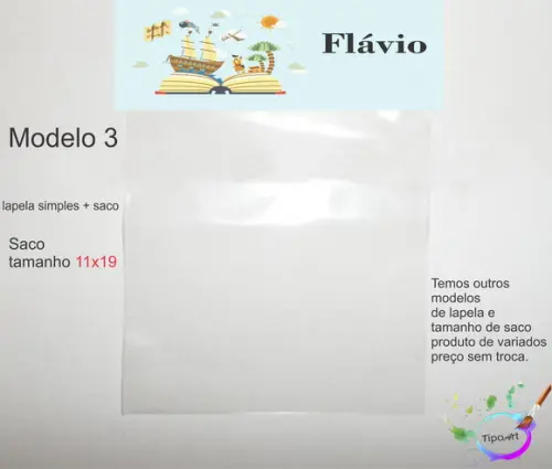 Lapela(simples) e Saco 11x19-pirata