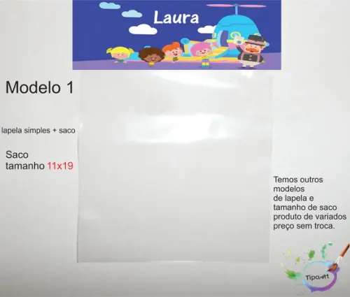 Lapela(simples) e Saco 11x19-radio Bita