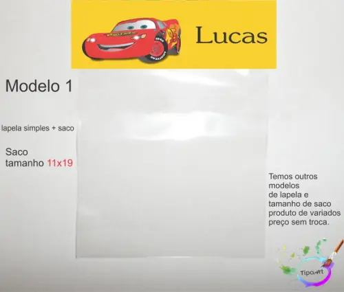 Lapela(simples) e Saco 11x19-relâmpago