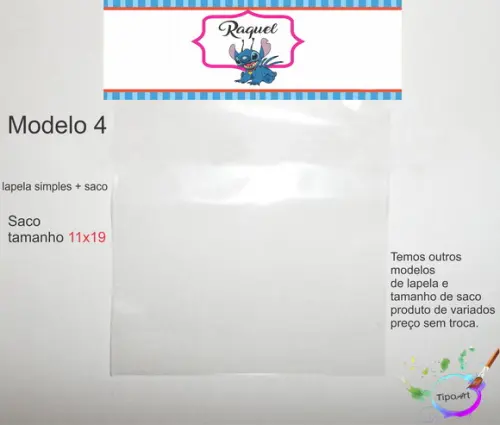 Lapela(simples) e Saco 11x19-stitch e Lilo
