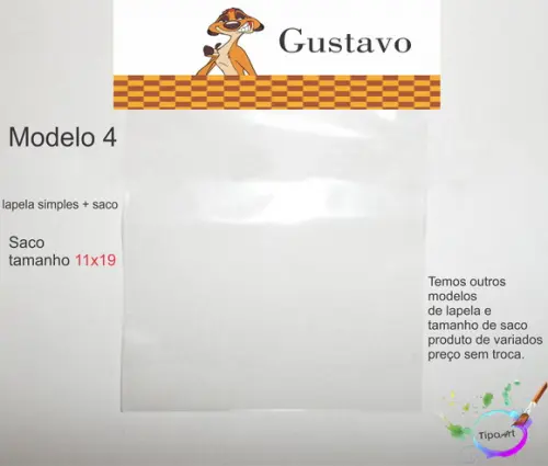 Lapela(simples) e Saco 11x19-timão