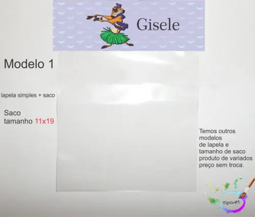 Lapela(simples) e Saco 11x19-timão