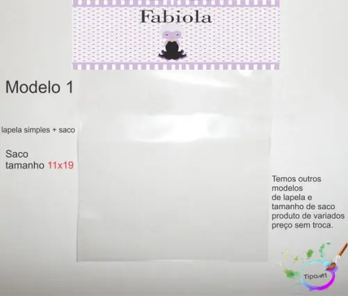 Lapela(simples) e Saco 11x19-vilões