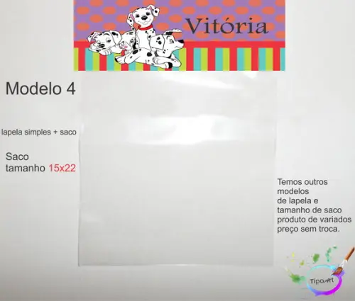 Lapela(simples) e Saco 15x22-101 Dalmatas