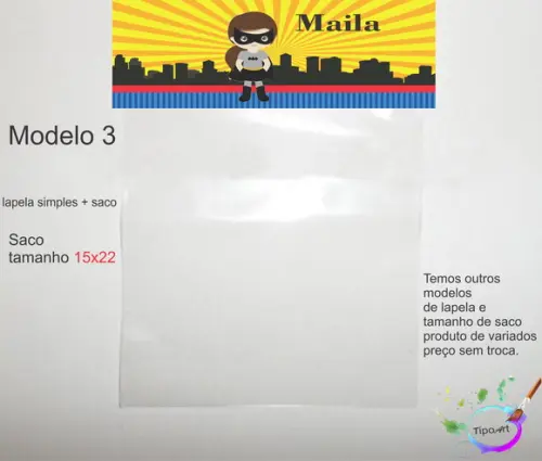 Lapela(simples) e Saco 15x22-batman