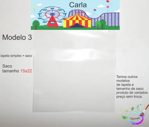 Lapela(simples) e Saco 15x22-circo