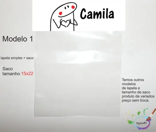 Lapela(simples) e Saco 15x22-flork