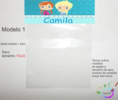 Lapela(simples) e Saco 15x22-frozen