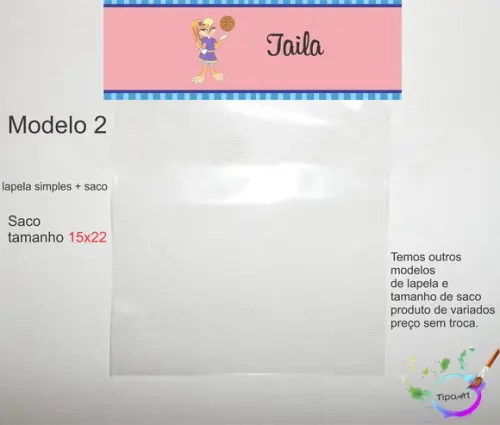 Lapela(simples) e Saco 15x22-lola